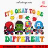 Baby Superheroes It’s Okay To Be Different SVG, Avengers Autism Awareness SVG, PNG, DXF, EPS, Files