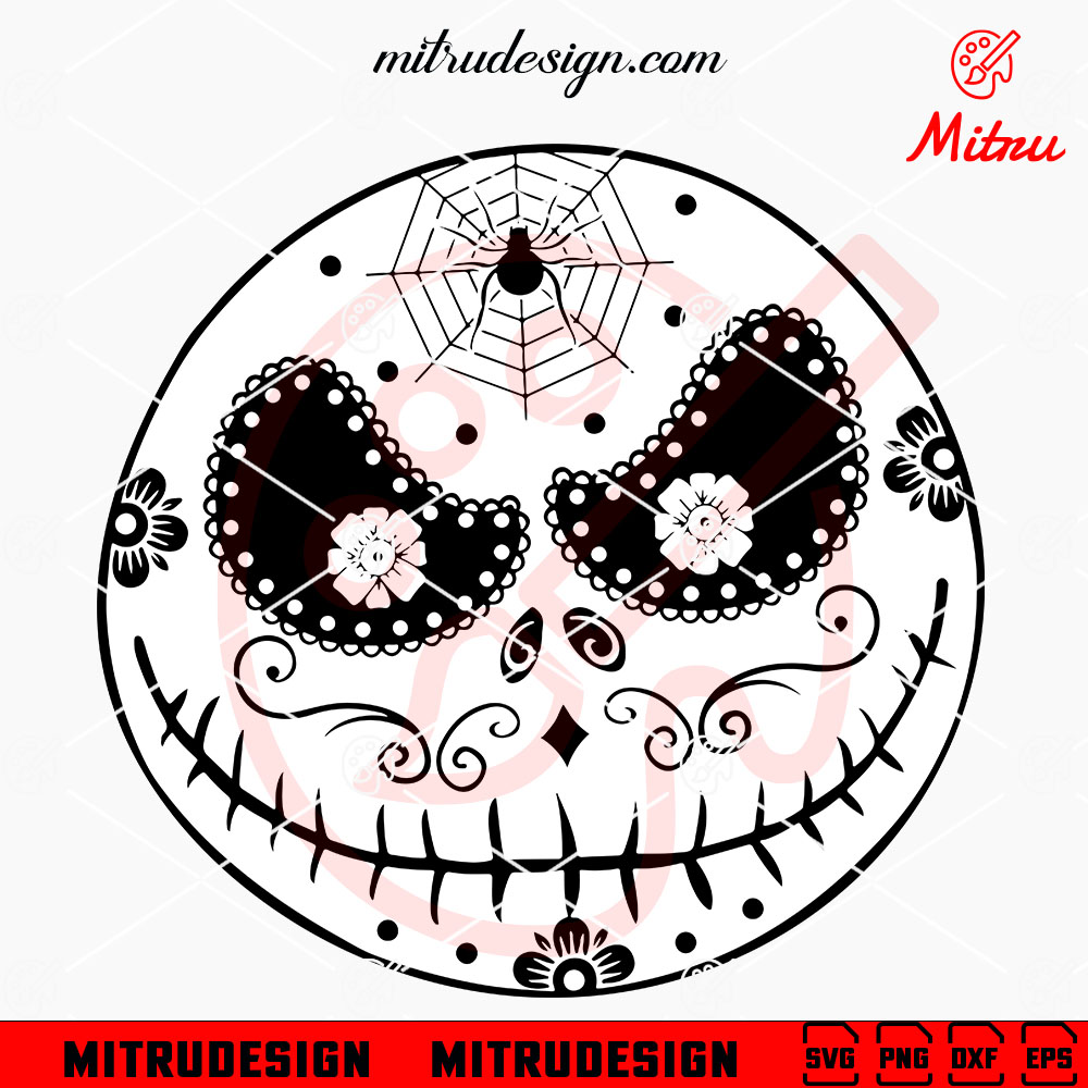 Jack Skellington Sugar Skull SVG, PNG, DXF, EPS, Digital Download Jack Skellington Sugar Skull SVG, PNG, DXF, EPS, Digital Download