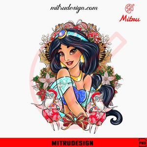 Jasmine Christmas PNG, Aladdin Princess PNG, Sublimation