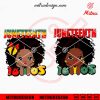 Juneteenth 1865 Afro Girl SVG, Cute African American SVG, Black Girl SVG, PNG, DXF, EPS
