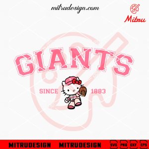 Pink Hello Kitty SF Giants Since 1883 SVG, PNG, DXF, EPS, For Shirt