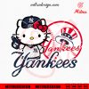 Hello Kitty New York Yankees Baseball SVG, Cute Yankees SVG, PNG, DXF, EPS