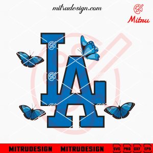 Dodgerland Logo SVG, Disneyland LA Dodgers SVG PNG DXF EPS Files Los Angeles Dodgers Logo Butterfly SVG, LA Butterflies SVG, PNG, DXF, EPS, Files