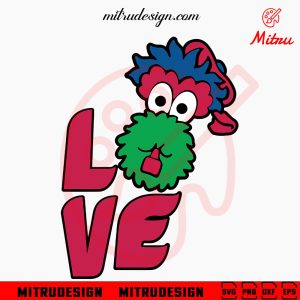 Love Phillies Mascot SVG, Phillie Phanatic SVG, Philadelphia Phillies Phanatic SVG, PNG, DXF, EPS