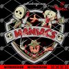 Maniacs SVG, Horror Movie SVG, Maniacs Halloween SVG, PNG, DXF, EPS, Cut Files