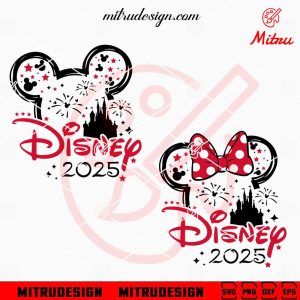 Mickey And Minnie Head Castle 2025 SVG, Disney Family Vacation 2025 SVG, Instant Download