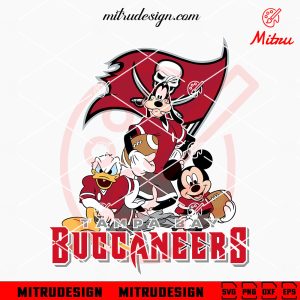 Mickey Donald Goofy Tampa Bay Buccaneers SVG, Mickey Friends Buccaneers SVG, Cutting Files