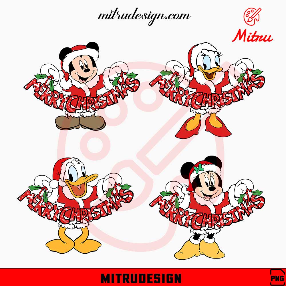 Mickey Minnie Friends Merry Christmas Bundle PNG, Digital Download Mickey Minnie Friends Merry Christmas Bundle PNG, Digital Download