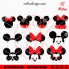 Mickey Minnie Head Bundle SVG, Disney Mouse SVG, PNG, DXF, EPS, Files