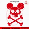 Mickey Mouse Skull And Bone SVG, Funny Mickey Halloween SVG, Cricut Files