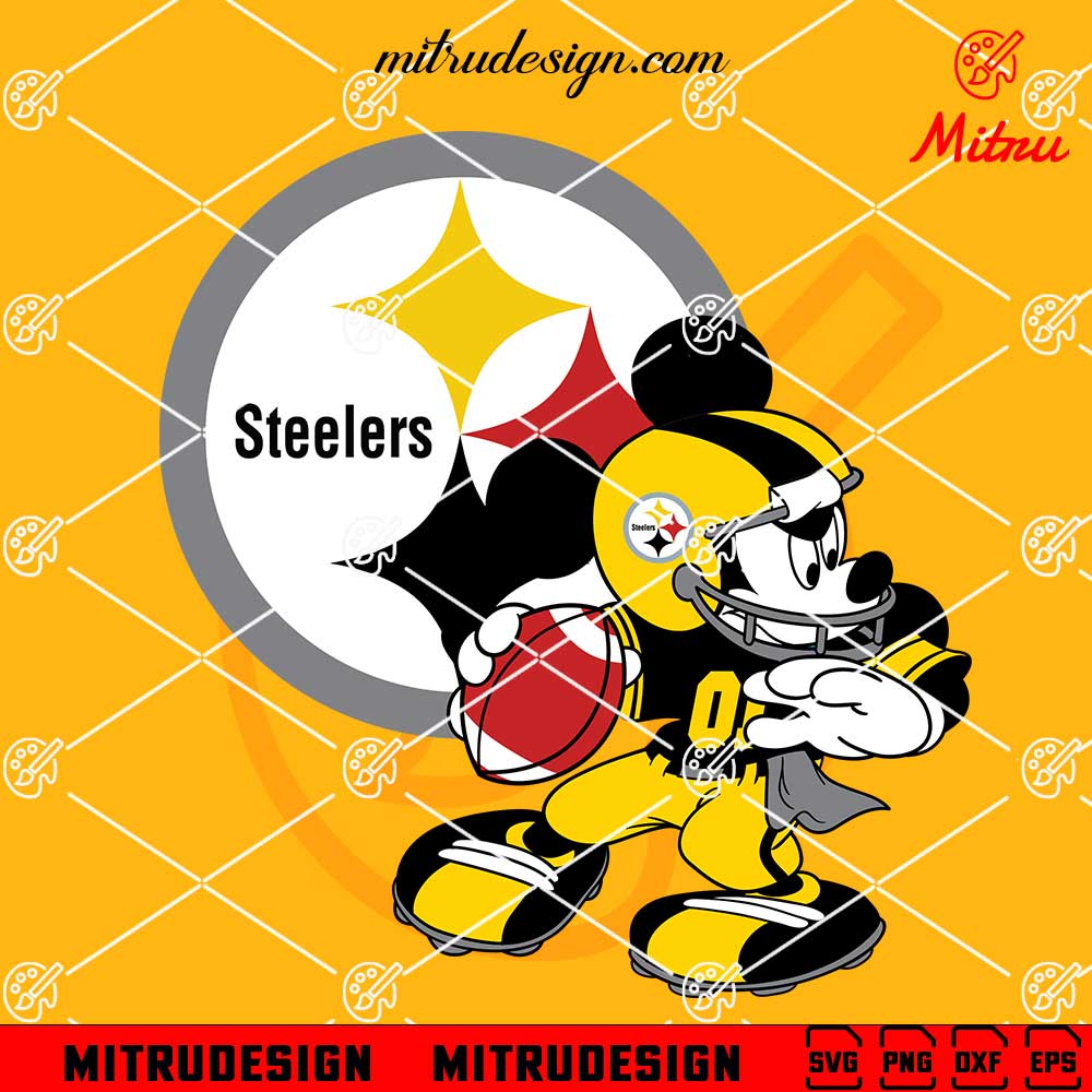 Mickey Pittsburgh Steelers Football SVG, PNG, DXF, EPS, Cricut Mickey Pittsburgh Steelers Football SVG, PNG, DXF, EPS, Cricut