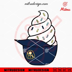 Tampa Bay Rays Ice Cream Hat SVG, PNG, DXF, EPS, Designs Milwaukee Brewers Ice Cream Hat SVG, PNG, DXF, EPS, Digital Download Cricut