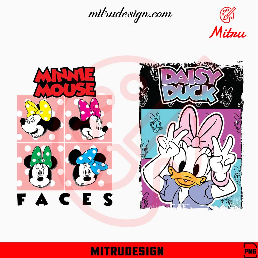 Minnie Mouse Faces PNG, Daisy Duck PNG, Disney Girl PNG, Digital Downloads Minnie Mouse Faces PNG, Daisy Duck PNG, Disney Girl PNG, Digital Downloads
