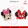 Minnie Mouse Mom SVG, Disney Minnie Floral SVG, PNG, DXF, EPS