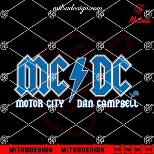 MCDC Motor City Dan Campbell SVG, Campbell Detroit Lions SVG, PNG, DXF, EPS, Cricut