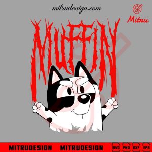 Muffin Bluey Metal SVG, Cute Bluey Friend SVG, PNG, DXF, EPS, Shirt