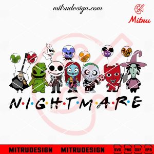 Jack And Sally Bundle SVG, The Nightmare Before Christmas SVG, PNG, DXF, EPS Nightmare Before Christmas Friends SVG, Jack Sally, Oogie Boogie, Lock Shock And Barrel SVG