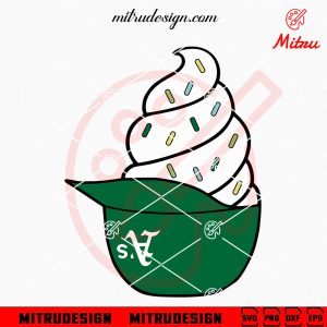 Tampa Bay Rays Ice Cream Hat SVG, PNG, DXF, EPS, Designs Oakland Athletics Ice Cream Hat SVG, PNG, DXF, EPS, Vector