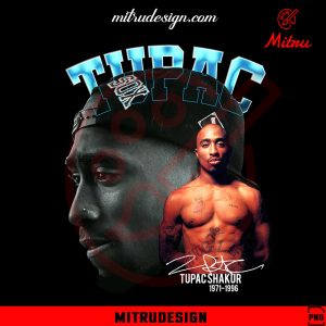 Tupac Shakur Bootleg PNG, 2Pac Rapper PNG For Shirts