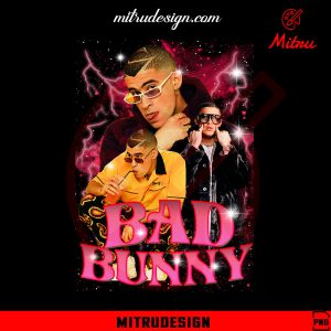 Bad Bunny Bootleg PNG, Baby Benito Vintage PNG, For Shirts