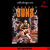 Phoenix Suns Bootleg PNG, Vintage Suns Basketball PNG, Sublimation