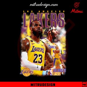 Vintage Los Angeles Lakers PNG, LA Lakers NBA Team Bootleg PNG, For Tee