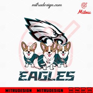Eagles Football Corgis SVG, Philadelphia Eagles Dog SVG, PNG, DXF, EPS, Files