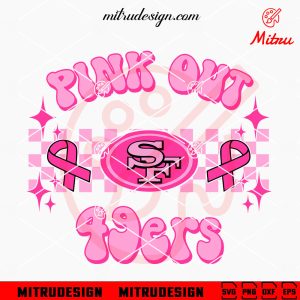 Pink Out Breast Cancer Chicago Bears SVG, PNG, DXF, EPS, Digital Download Pink Out Breast Cancer San Francisco 49ers SVG, PNG, DXF, EPS, Cricut