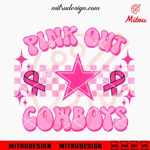 Pink Out Breast Cancer Chicago Bears SVG, PNG, DXF, EPS, Digital Download Dallas Cowboys Pink Out Breast Cancer SVG, Cowboys Football Pink Ribbon SVG, Files
