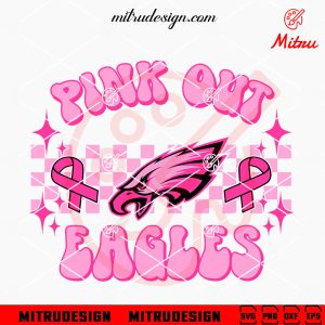 Pink Out Breast Cancer Chicago Bears SVG, PNG, DXF, EPS, Digital Download Philadelphia Eagles Pink Out Breast Cancer SVG, Eagles Football Pink Ribbon SVG, Cricut