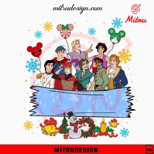 Princes Disney Christmas Custom Name PNG, For Kid Boy