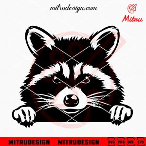 Raccoon Peeking SVG, Cute Raccoon SVG, PNG, DXF, EPS, Design Download