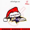Baltimore Ravens Logo Santa Hat SVG, Ravens NFL Christmas SVG, Digital Download Files