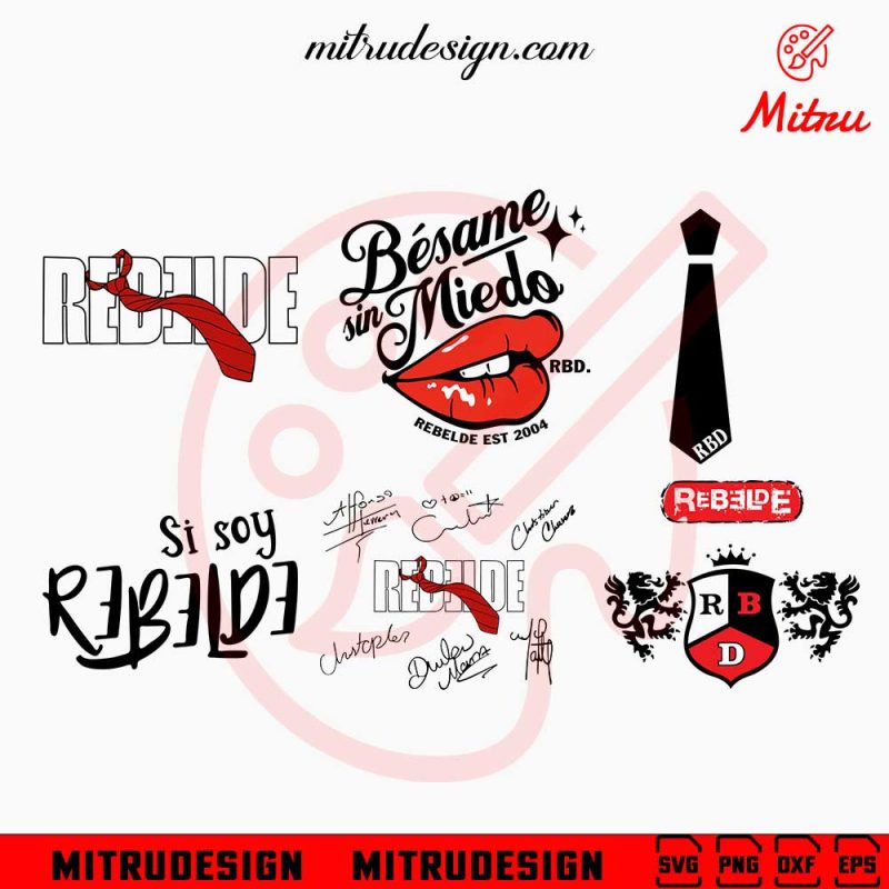 Rebelde Bundle SVG, RBD SVG, Besame Sin Miedo SVG, PNG, DXF, EPS - DinoSvg