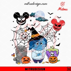 Sadness Inside Out Witch Halloween PNG, Digital Download
