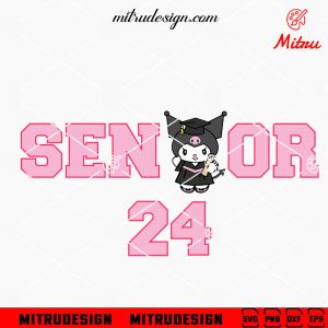 Kuromi Senior 24 SVG, Sanrio Class Of 2024 SVG, PNG, DXF, EPS, Cutting Files