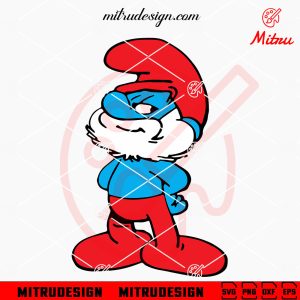 Papa Smurf SVG, Smurfs Cartoon SVG, PNG, DXF, EPS, Cut Files