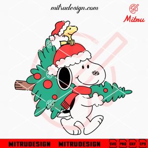 Snoopy Christmas Tree SVG, Cute Snoopy Peanut Christmas SVG, Instant Download