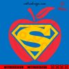 Super Apple Teacher SVG, Funny Superhero Teacher SVG, PNG, DXF, EPS, Cricut