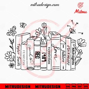 Taylor Swift Album Books SVG, Swifties SVG, Lover SVG, Reputation SVG