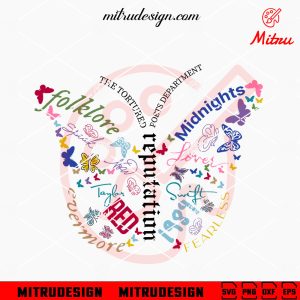Butterfly Taylor Swift Albums SVG, Tortured Poets Department SVG, TTPD, Reputation SVG, For Shirt