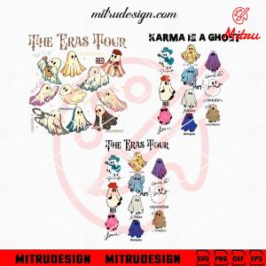 The Eras Tour Halloween SVG, Karma Is A Ghost SVG, Swifties Halloween SVG