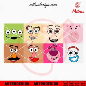 Toy Story 5 Friends PNG, Lilypad PNG, Cartoon 2026 PNG Toy Story Characters Face SVG, Woody, Buzz Lightyear, Mr Potato Head Face SVG, Shirt Files