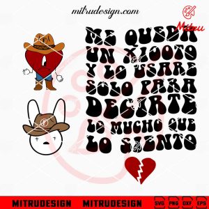 Un X 100to SVG, Bad Bunny And Grupo Frontera SVG, Regional Mexican SVG