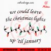 We Could Leave The Christmas Lights Up ’til January SVG, Swifties Christmas SVG, Cut Files