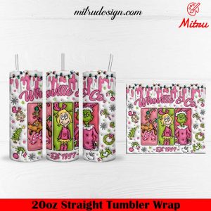 Whoville And Co 1957 3D 20oz Skinny Tumbler Wrap PNG, Digital Files