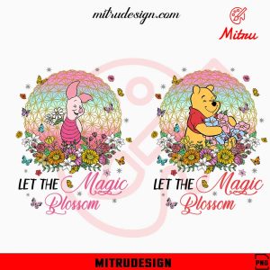Winnie The Pooh Flowers PNG, Pooh Let The Magic Blossom PNG