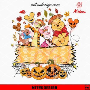 Monster University Halloween Custom Name Tag PNG, Sully, Mike, Boo Halloween PNG Winnie The Pooh Halloween Fall Custom Name PNG, Digital Download