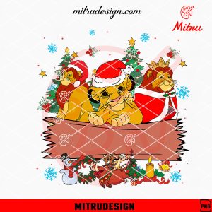 Lion King Christmas Custom Name PNG, Simba Pumbaa, Timon Xmas PNG, Files