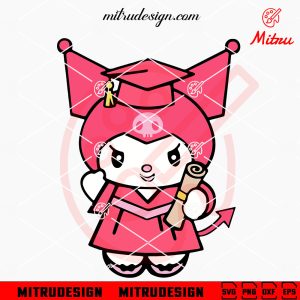 Kuromi Graduation SVG, Kawaii Graduate SVG, PNG, DXF, EPS, For Kids